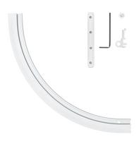 Lubinio karnizo užbaigimo kampas, dešinysis, baltos sp., 1 bėgelio