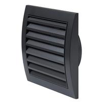 Plastikinės ventiliacijos grotelės ND10A, 148 x 153 mm, DN100, antracito sp.