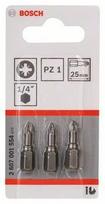 Sukimo antgaliai BOSCH Extra Hard, PZ1, 25 mm, 3 vnt.