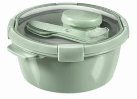 Kelioninis maisto indelis CURVER Smart Eco Line su įrankiais, žalsvos sp., h10 x 22 x 22 cm, 1,6 L