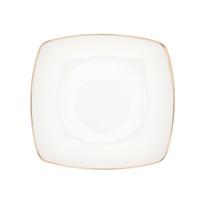 Porcelianinė desertinė lėkštė MariaPaula Moderna Gold, baltos sp., 20,5 x 20,5 cm