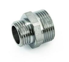 Žalvarinis chrom. redukuotas nipelis GENERAL FITTINGS, 1/2"x 3/8", išor/išor