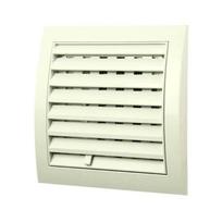 Plastikinės ventiliacijos grotelės ND10R, 148 x 153 mm, DN100, su užsklanda