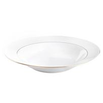 Porcelianinė sriubos lėkštė MariaPaula Classic Gold, baltos sp., ø 23 cm