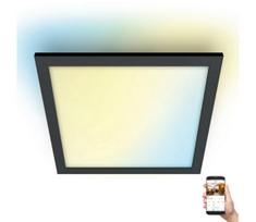 WiZ - LED Reguliuojamas lubinis šviestuvas SUPERSLIM LED/12W/230V juodas Wi-Fi