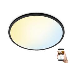 WiZ - LED Reguliuojamas lubinis šviestuvas SUPERSLIM LED/32W/230V juodas Wi-Fi