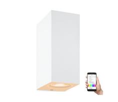 WiZ - LED RGBW Reguliuojamas sieninis šviestuvas UP&DOWN 2xGU10/4,7W/230V baltas Wi-Fi