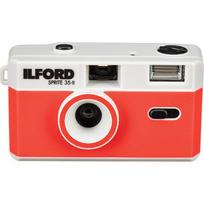 Ilford daugkartinis juostinis fotoaparatas Sprite 35-II Silver&Red