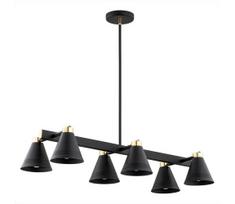 Argonas 2552 – Sietynas ant stulpo AVALONE 6xE27/15W/230V juoda/auksinė