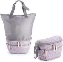 Beaba vežimėlio krepšys-mamos rankinė 2in1, POP UP TROLLER BAG BIARRITZ HEATHER, marga pilka