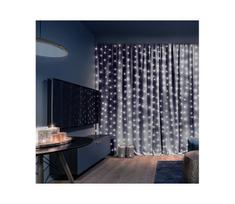 Brilagi - LED Kalėdinė užuolaida 300xLED/8 funkcijos/3xAA/USB 1,2m šaltai balta