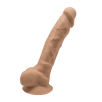 Realistiškas falo imitatorius Silexd Model 1 9" Caramel, šviesiai rudos spalvos