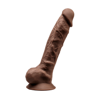 Realistiškas falo imitatorius Silexd Model 1 9" Brown, rudos spalvos