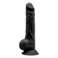 Realistiškas falo imitatorius Silexd Model 3 9'5" Black, juodos spalvos
