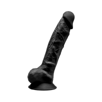 Realistiškas falo imitatorius Silexd Model 1 8" Black, juodos spalvos