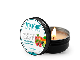 Tropikų vaisių aromato masažinė žvakė "Amoreane Tropical Tempation"