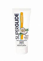 Kokosų skonio vandens pagrindo lubrikantas "HOT Superglide Coconut" - 75 ml