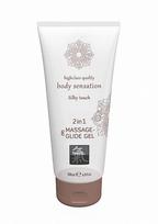 Aukštos kokybės masažo gelis ir lubrikantas viename „HOT Body Sensation“ - 200 ml (galima rinktis aromatą)