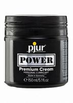 Silikono ir vandens pagrindo lubrikantas "Pjur Power Premium Cream" - 150 ml (galima rinktis talpą)