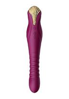 Klasikinis vibratorius su G taško stimuliacija "King Vibrating Thruster" – Violetinis (galima rinktis spalvą)
