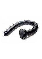 Pusiau realistiškas falo imitatorius - analinis kaištis XR Brands "Spiral Anal Snake"