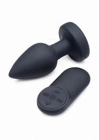 Šviečiantis ir vibruojantis analinis kaištis ,,Silicone Vibrating LED Plug Large''