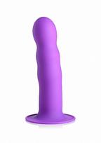 falo imitatorius XR Brands "Squeezable Wavy Dildo", violetinės spalvos (galima rinktis spalvą)