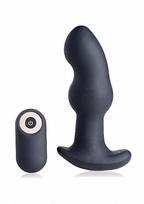 Prostatos masažuoklis XR Brands "Gyro I 10X Curved Rimming Plug" su nuotolinio valdymo pulteliu