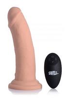 Pripučiamas falo imitatorius XR Brands "Swell 7X Inflatable & Vibrating 7" Silicone Dildo"