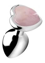 Analinis kaištis ,,Gemstones Rose Quartz Heart Small''