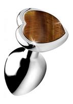 Analinis kaištis ,,Gemstones Tiger Eye Heart Small''