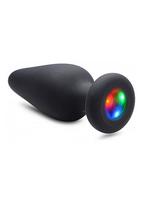 Šviečiantis analinis kaištis ,,Light Up Silicone Anal Plug Medium''