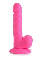 Realistiškas falo imitatorius XR Brands POP 6.5" Dildo with Balls, rožinės spalvos