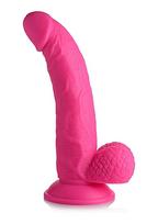 Realistiškas falo imitatorius XR Brands POP 7.5" Dildo with Balls, rožinės spalvos