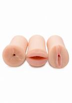 Vyriškų masturbatorių rinkinys ,,XR Brands Jesse's Three-Way Stroker Set''