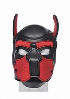 Kaukė XR Brands "Spike Neoprene Puppy Hood", raudonos spalvos
