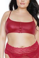 Didelio dydžio liemenėlė Coquette Matt Wetlook Bralette, raudonos spalvos
