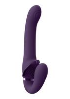 Vibratorius Strap On poroms "Satu" – Violetinis