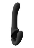 Vibratorius Strap On Poroms "Satu" – Juodas