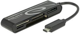 Atminties kortelė DELOCK USB 2.0 kortelių skaitytuvas USB Type-C, 5 lizdai