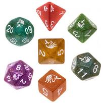 REBEL RPG Dice Set - Acrylic - Unicorn