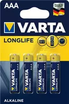 Varta 4103, Vienkartinė baterija, AAA, šarminė, 1,5 V, 4 vnt., mėlyna, geltona