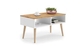 Kavos staliukas Sandi White/Golden Oak, 90x55x50 cm