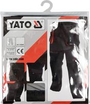 Kelnės darbinės juodos/raudonos Yato | L/XL
