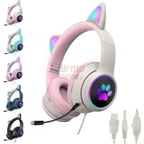 Žaidimų ausinės Cat Ears RGB A2 : Spalva - Pilka (GY)