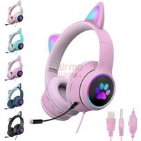 Žaidimų ausinės Cat Ears RGB A2 : Spalva - Rožinė (PN)