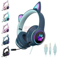 Žaidimų ausinės Cat Ears RGB A2 : Spalva - Mėlyna (BL)