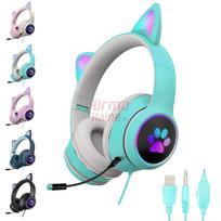 Žaidimų ausinės Cat Ears RGB A2 : Spalva - Žydra (LB)