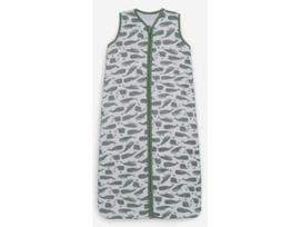 Jollein hidrofilinės medvilnės miegmaišis Whales Ash Green 90 cm