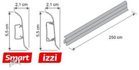 Grindjuostė termoplasto Vox, (112) burgundiškas ąžuolas | IZZI 2,5 m